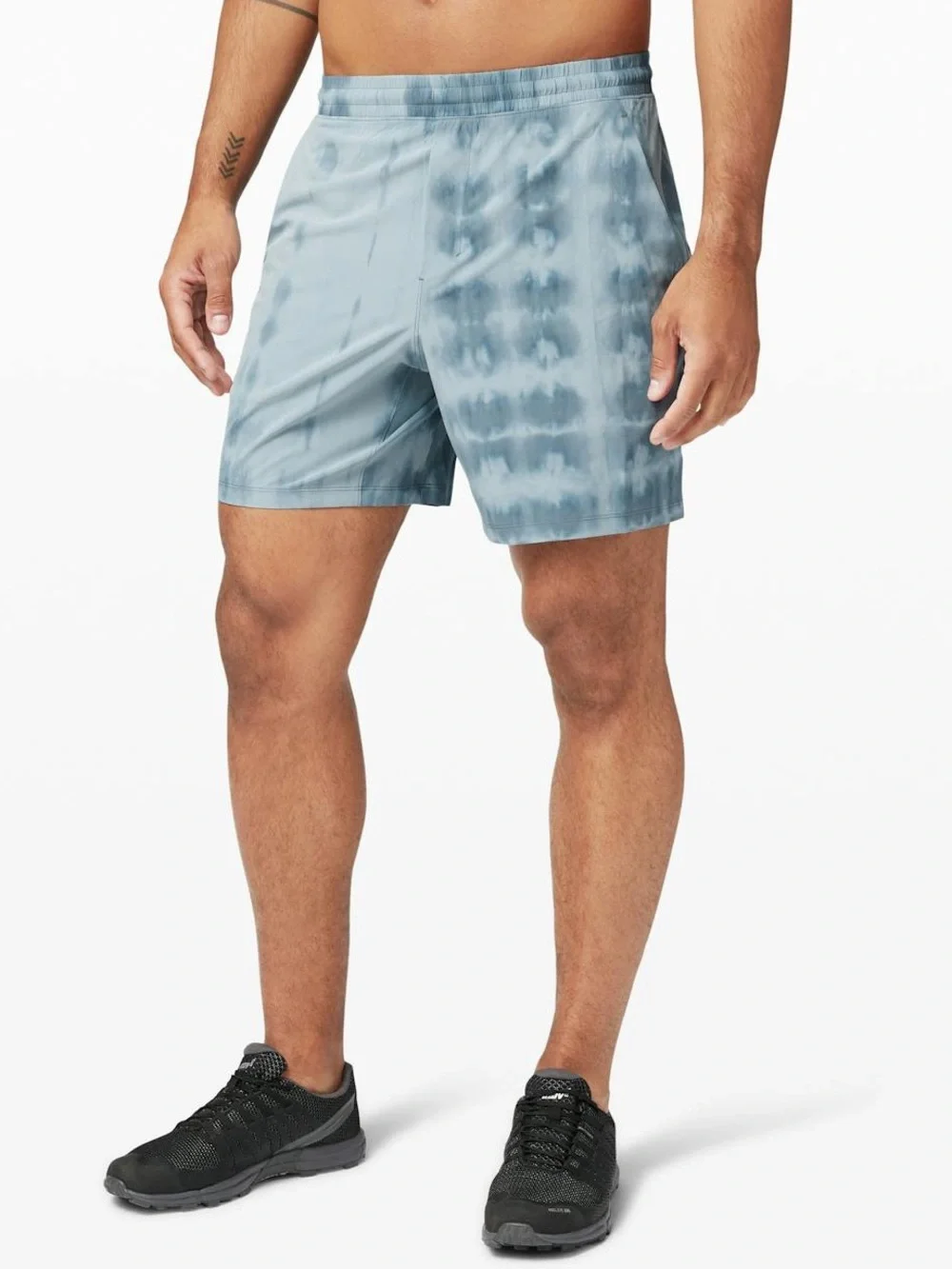 NWT Lululemon Pace Breaker 7” Linerless Short in Weaves Dye Blue Cast Astro Blue